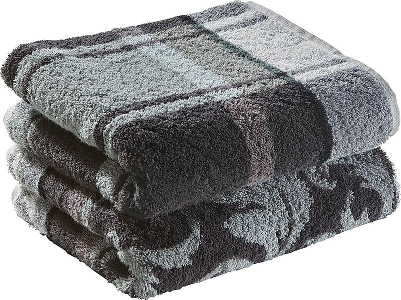 Erwin Müller Duschtuch Duschtuch "Ludwigsburg" 2er-Pack, Jacquard, Walk-Fro günstig online kaufen