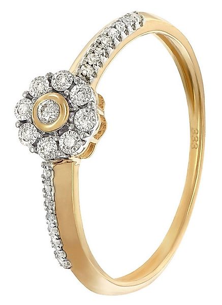 Glizz Goldring DamenMit Diamanten Gold 333/8K günstig online kaufen