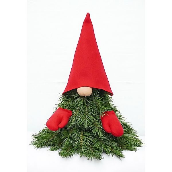 Triumph Tree Dekorativer Weihnachtswichtel 45 cm x Ø 42 cm Grün-Rot günstig online kaufen
