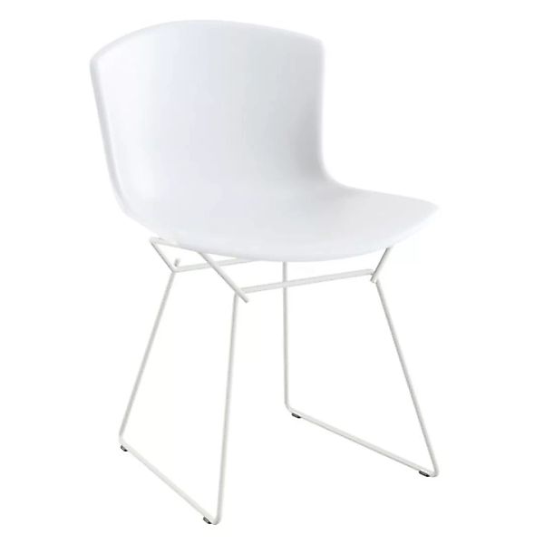 Knoll International - Bertoia Plastic Side Chair Stuhl Gestell weiß - weiß/ günstig online kaufen