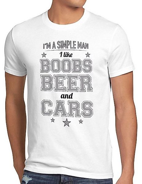 style3 T-Shirt Simple Man boobs beer car auto bier titten vatertag männerta günstig online kaufen