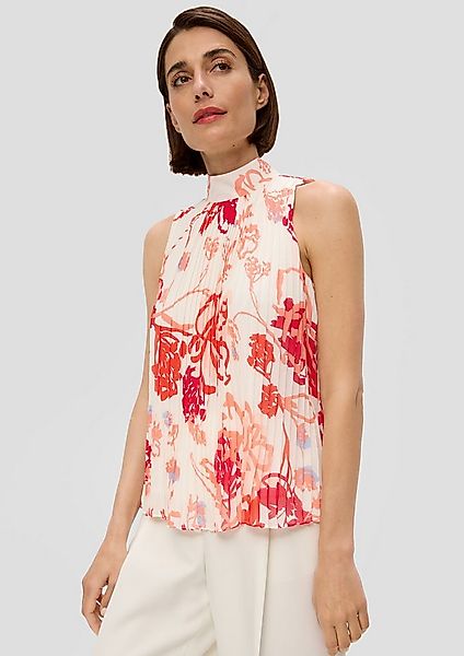 s.Oliver Muskelshirt Bluse Chiffonbluse mit Plisseefalten günstig online kaufen