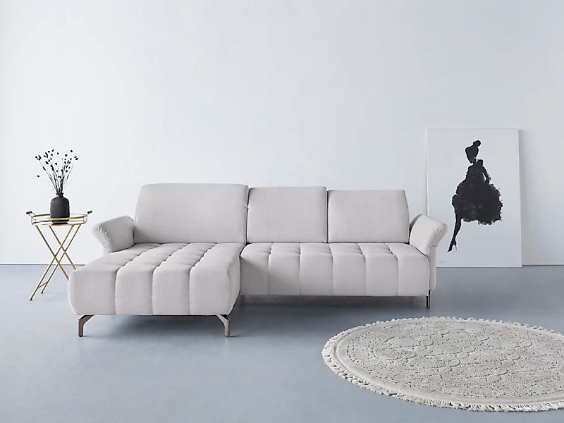 Home affaire Ecksofa "Fresh L-Form" Federkern, wahlweise Kopfteilverstellun günstig online kaufen