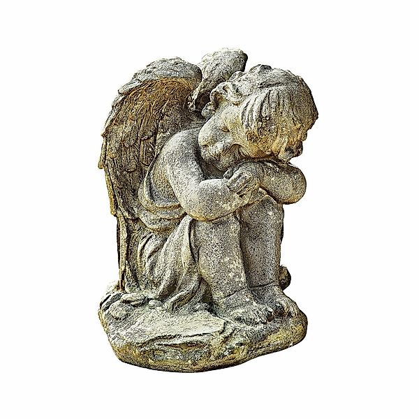 Mirabeau Gartenfigur Engel Bellivon antikgrau günstig online kaufen