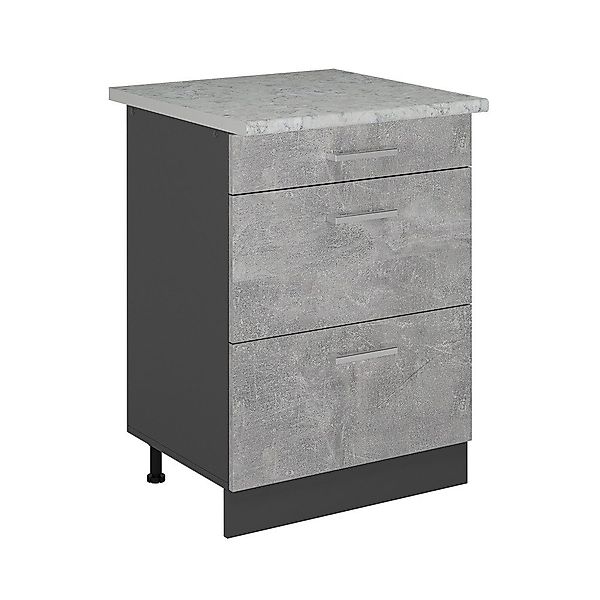 Vicco Unterschrank R-Line, Beton/Anthrazit, 60 cm günstig online kaufen