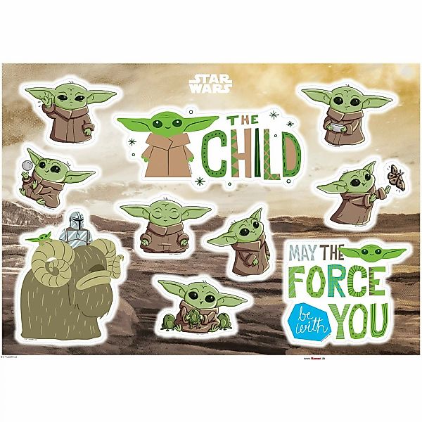 Komar Deko-Sticker Mandalorian Grogu 50 x 70 cm gerollt günstig online kaufen