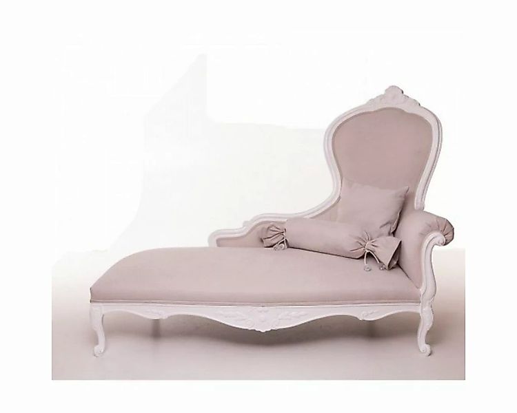Casa Padrino Chaiselongue Luxus Barock Chaiselongue Creme / Altweiß Möbel - günstig online kaufen