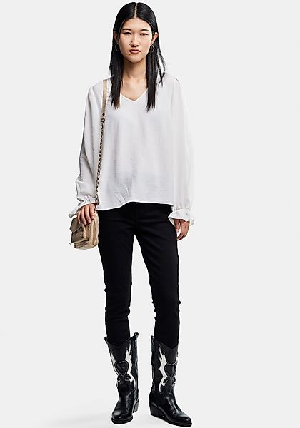 pieces Langarmshirt PCTIFFANY LS V-NECK TOP günstig online kaufen