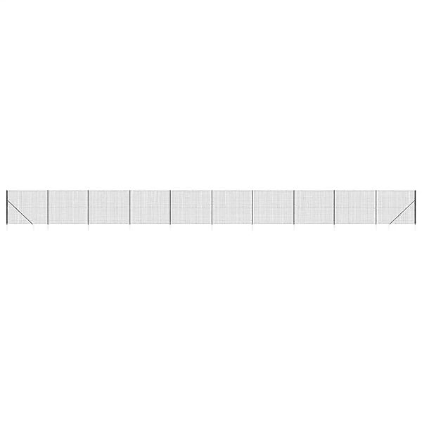 vidaXL Maschendrahtzaun mit Bodenhülsen Anthrazit 2,2x25 m 154255 günstig online kaufen