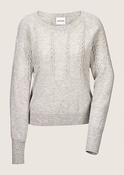 MADELEINE Longpullover "Pullover Rundhals-Pullover mit Zopfmuster" günstig online kaufen