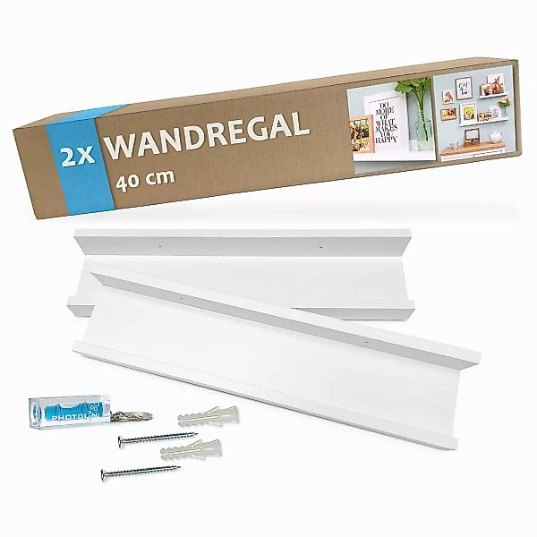 PHOTOLINI Wandregal Bilderleiste, Schweberegal 2er Set günstig online kaufen