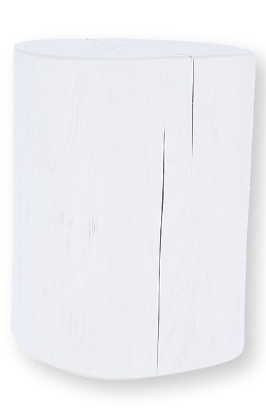 Block Hocker, Kernesche Massiv - Lackiert weiß 46 cm günstig online kaufen