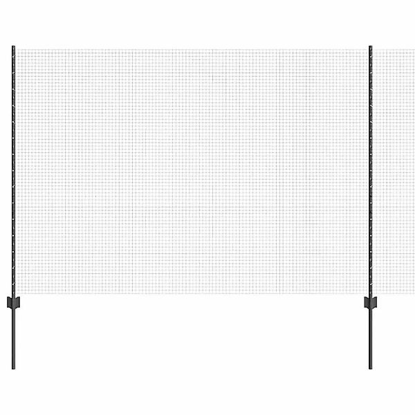 vidaXL Zaun mit Pfosten Grau 1,5 x 25 m Stahl 3336611 günstig online kaufen
