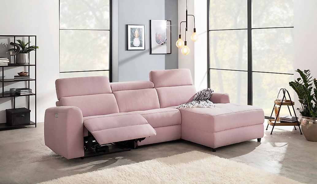 Home affaire Ecksofa "Sentrano, L-Form,", 275 cm, man. o. elektr. Relaxfunk günstig online kaufen