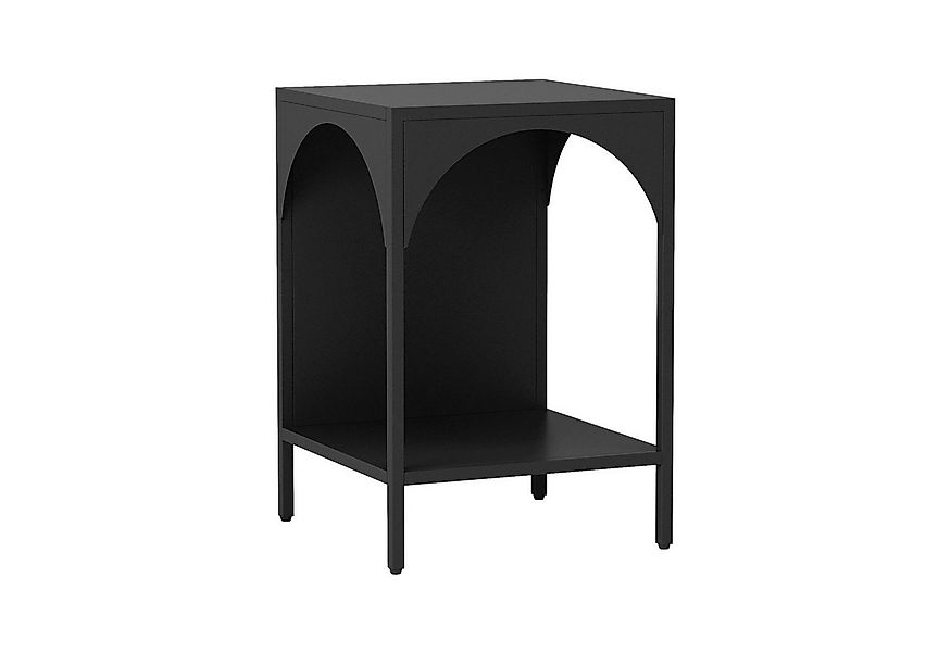 en.casa Standregal, »Akaa« mit 2 Ablagen Stahl 52x35x35cm Schwarz günstig online kaufen