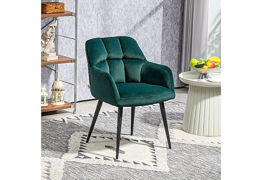 HOMCOM Relaxsessel mit Armlehne, Samtoptik (Loungesessel, 1-St., Relaxsesse günstig online kaufen