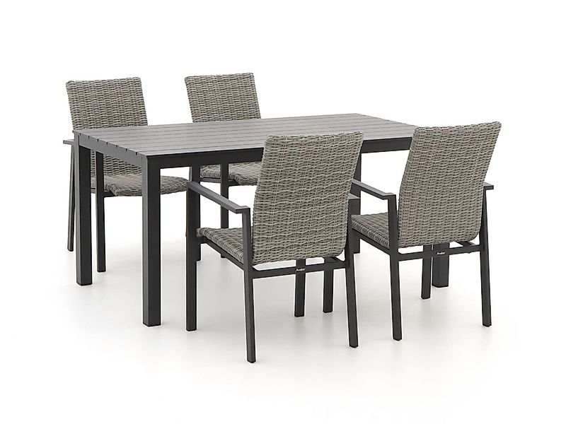 Manifesto Villongo/Menzano 160 cm Gartenmöbel-Set 5-teilig stapelbar günstig online kaufen