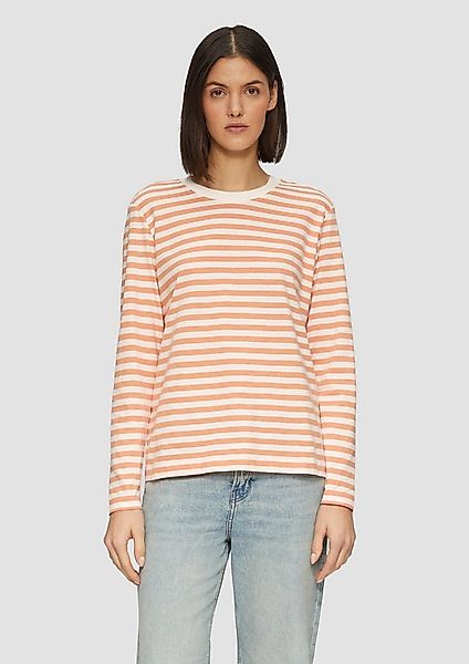 s.Oliver Langarmshirt T-Shirt Gestreiftes Langarmshirt aus Baumwolljersey günstig online kaufen