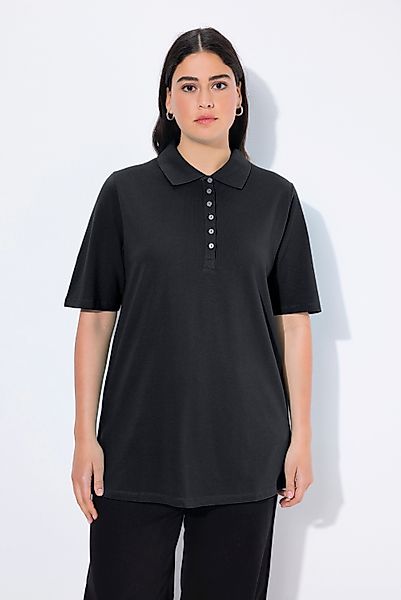 Ulla Popken T-Shirt Poloshirt Piqué Polokragen günstig online kaufen