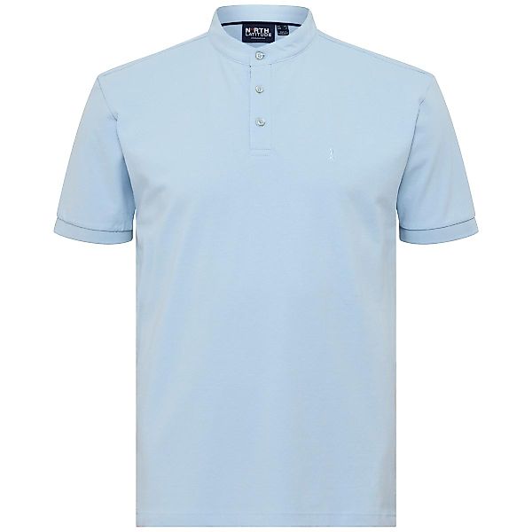 North Poloshirt mit Stehkragen Farbe hellblau Größe: 8XL günstig online kaufen