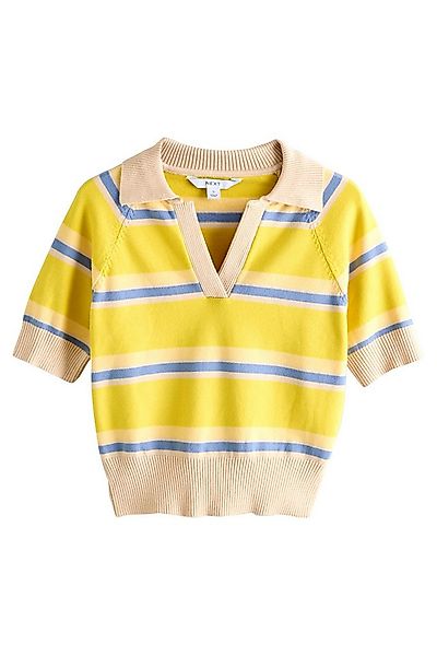 Next Sweater Gestreiftes Polooberteil mit V-Ausschnitt (1-tlg) günstig online kaufen