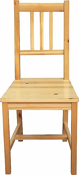 Home affaire 4-Fußstuhl, (Set), 2 St., aus massivem Kiefernholz günstig online kaufen
