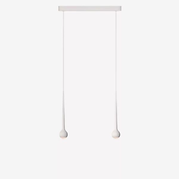 Grau Falling Sun Trace Pendelleuchte LED 2-flammig, weiß - 200 cm günstig online kaufen