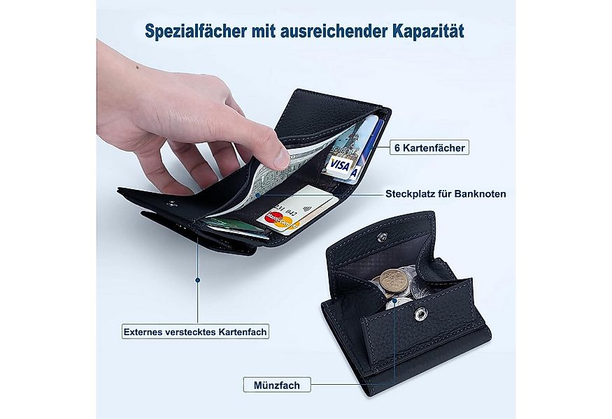 Coonoor Geldbörse Schlichte kleine Geldbörse aus Leder für Frauen (1-tlg), günstig online kaufen