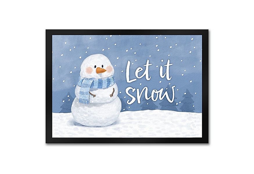speecheese Fußmatte Schneemann im Wintersturm Fußmatte in 35x50 cm mit Spru günstig online kaufen