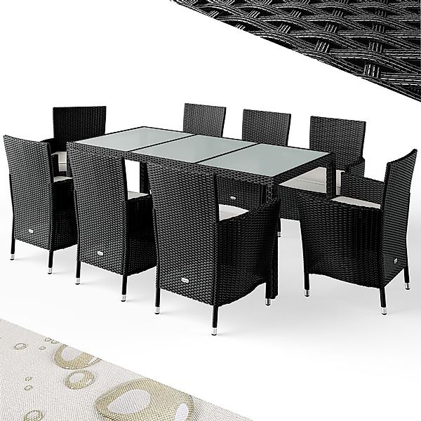 Casaria Garten-Essgruppe Mailand, (9-tlg), Garten-Essgruppe Stühle günstig online kaufen