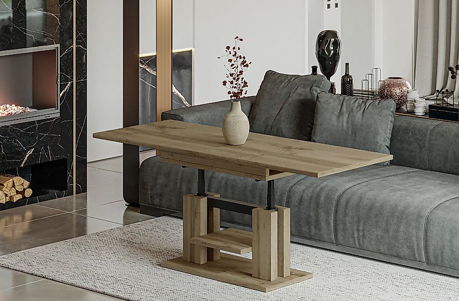 Endo-Moebel Couchtisch Endo Couchtisch Iso 110 / 170 höhenverstellbar erwei günstig online kaufen