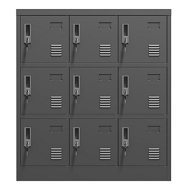 Gotagee Stauraumschrank 9-türiger Metallspind 90x40x100cm Sicherheitsschran günstig online kaufen