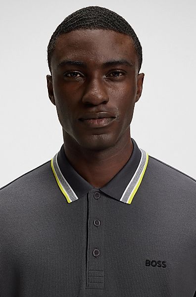 BOSS GREEN Poloshirt "Paddy" mit kontrastfarbenen Streifen am Kragen günstig online kaufen