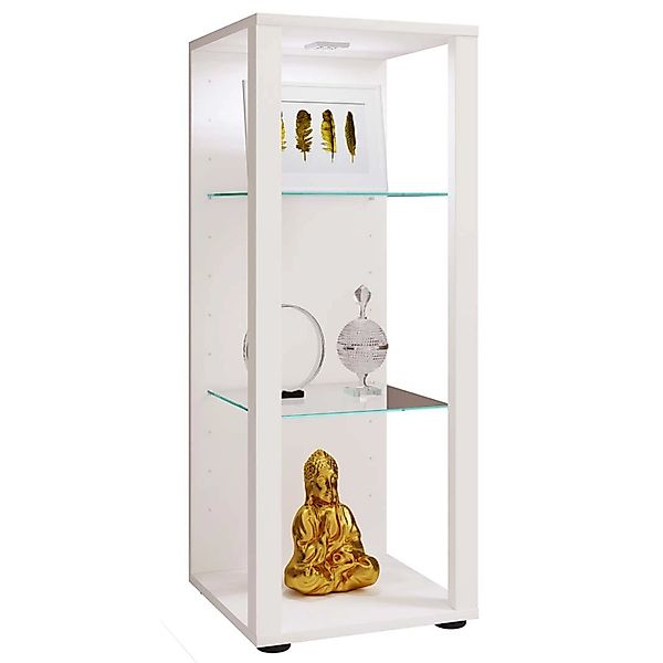 ebuy24 GlasolM Vitrinenschrank 3 Ablagen Weiß günstig online kaufen