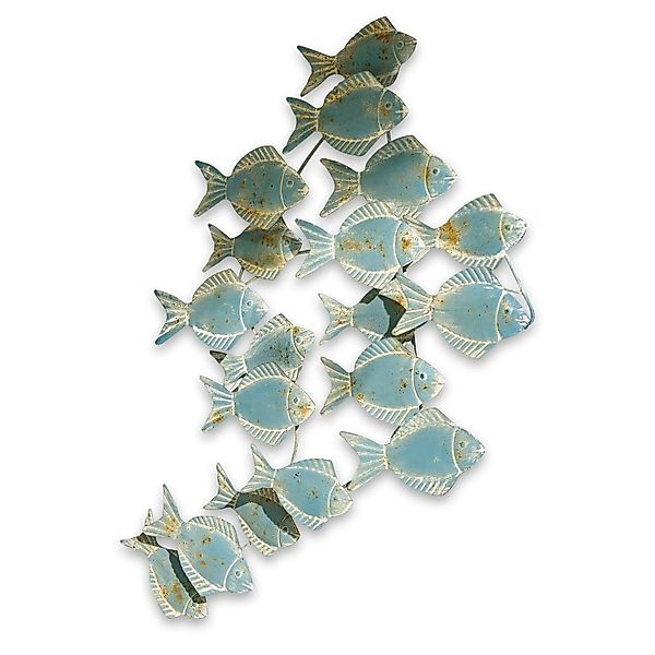 Mirabeau Wanddekoobjekt Wandornament Pesce graublau günstig online kaufen