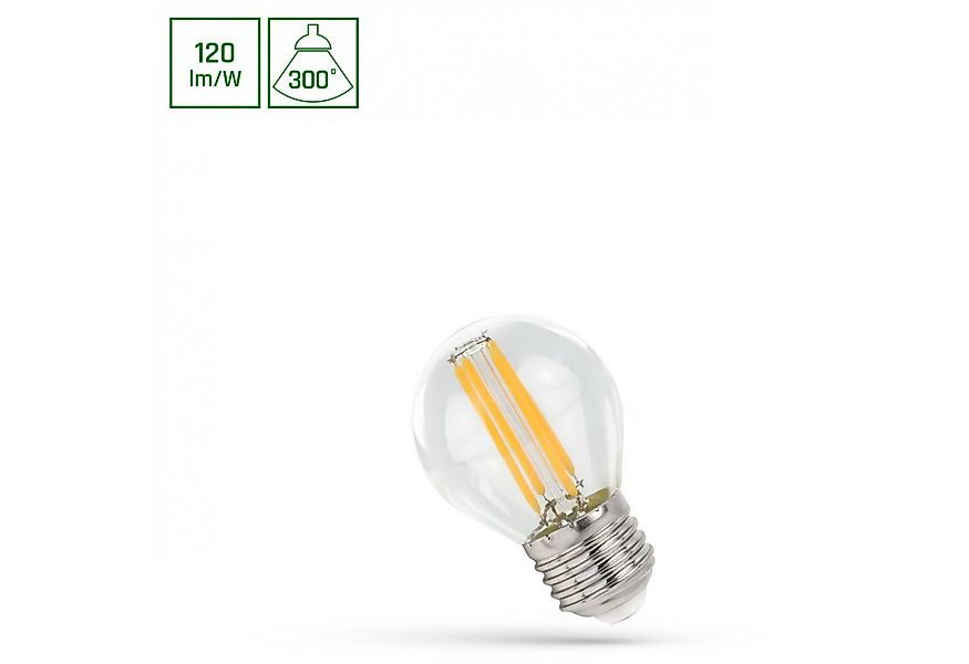 Spectrum LED-Leuchtmittel LED E27 G45 Filament klar 5,5W 300° Tropfen 660lm günstig online kaufen