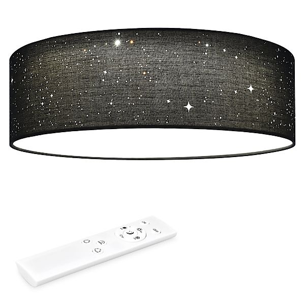 Navaris Deckenleuchten Dimmbare Deckenlampe rund mit Sterneneffekt und Fern günstig online kaufen