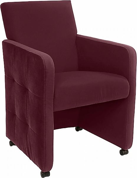 exxpo - sofa fashion Sessel »Barista, Loungesessel auf Rollen mit hoher Bod günstig online kaufen