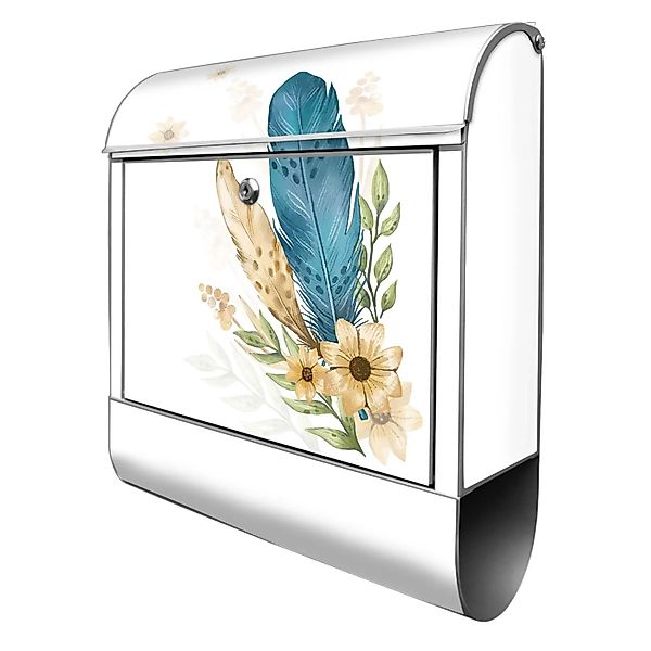 Banjado Design Briefkasten Silber Pulverbeschichtet 39x47x14cm 2 Schlüssel günstig online kaufen