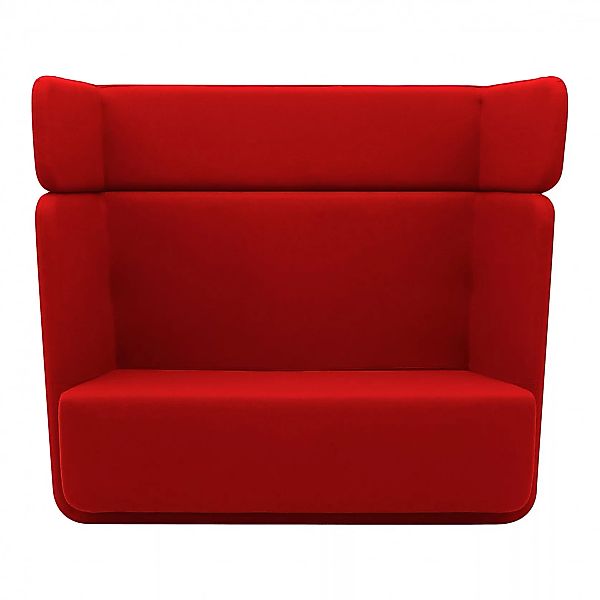 Softline - Basket Sofa mit hohem Rücken - rot/Stoff Filz 622/BxHxT 152x126x günstig online kaufen