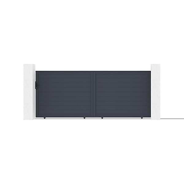Casanoov Schiebetor 4M Eiger H 160Cm & 2 Pfosten H 190Cm Aluminium Grau günstig online kaufen