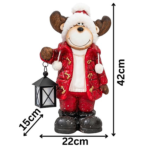 Kamelio Weihnachtsfigur Elch 40cm Weihnachtsdeko Figuren günstig online kaufen