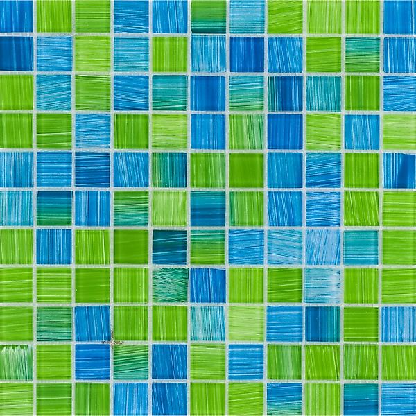 Glasmosaikmatte Simpli Grün-Mix gestreift  30 cm x 30 cm günstig online kaufen