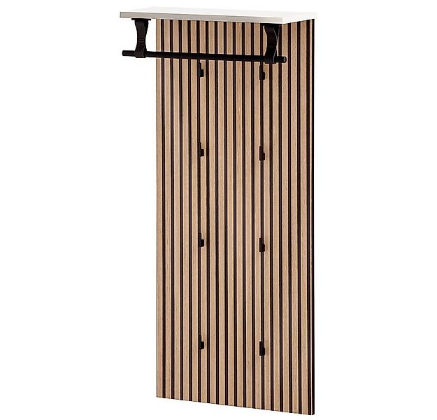 Lomadox Garderoben-Set LANSING-80, (Spar-Set, 3-St), in weiß mit Akustikpan günstig online kaufen