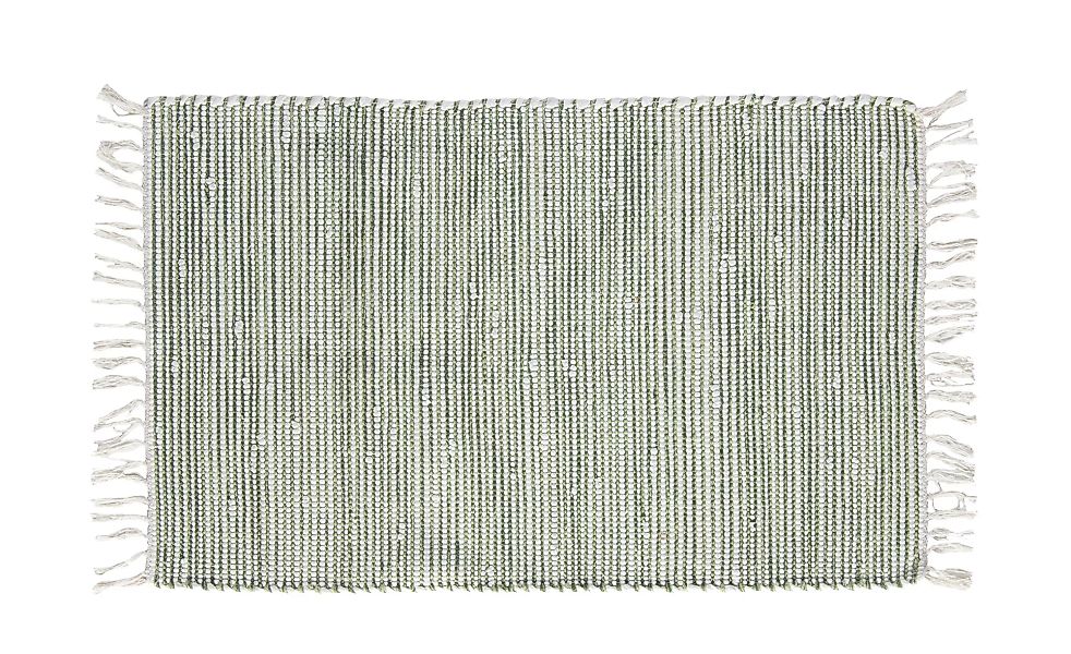 HOME STORY Kelim Teppich - grün - Baumwolle, Synthethische Fasern - 60 cm - günstig online kaufen