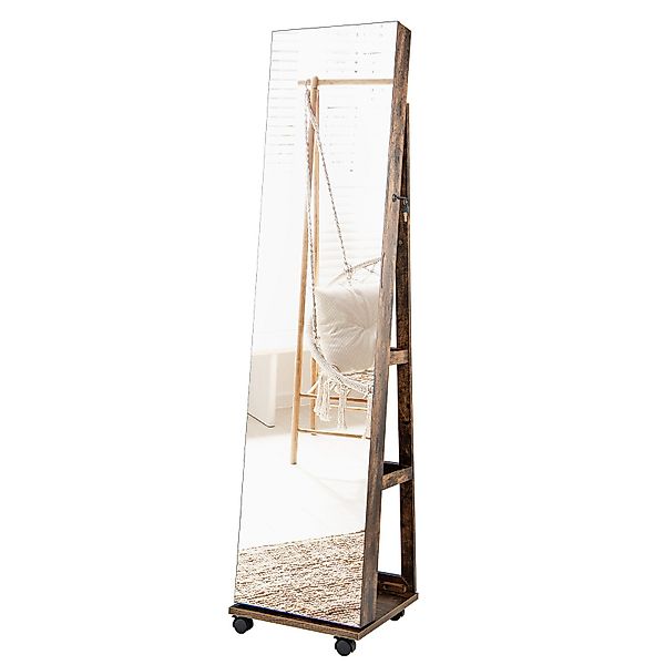 COSTWAY Schmuckschrank mit Spiegel & LED, günstig online kaufen