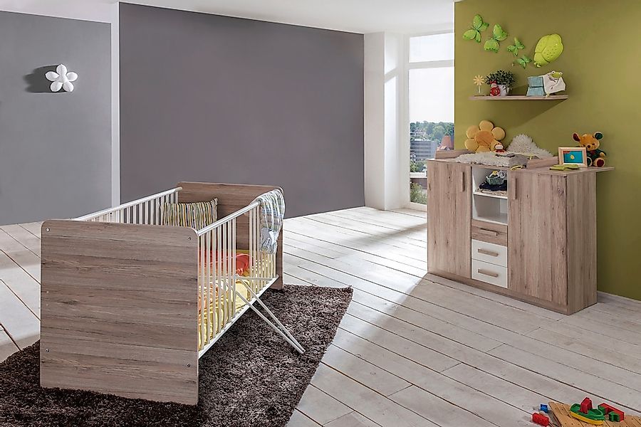 Wimex Babymöbel-Set "Bergamo" Spar-Set, 2 Stk. tlg. Bett + Wickelkommode günstig online kaufen