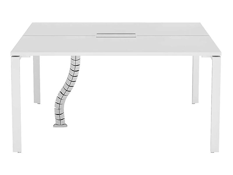 Schreibtisch Bench-Tisch für 2 Personen - L. 140 cm - Weiß - DOWNTOWN günstig online kaufen