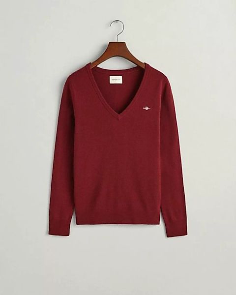 Gant Sweatshirt EXTRAFINE V-NECK, PLUMPED RED günstig online kaufen