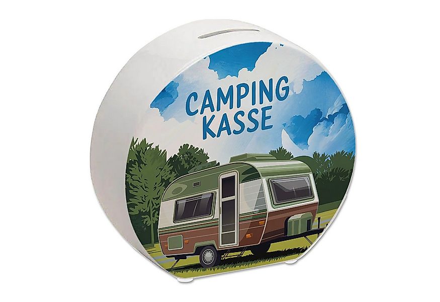 speecheese Spardose Wohnwagen auf Feld - Camping Kasse Spardose günstig online kaufen